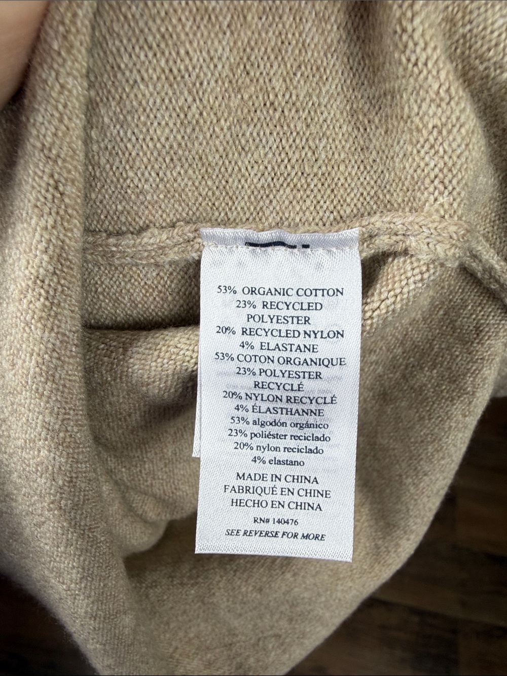 Faherty Jackson Sweater Dress in Oatmeal Heather. - Picture 11 of 12